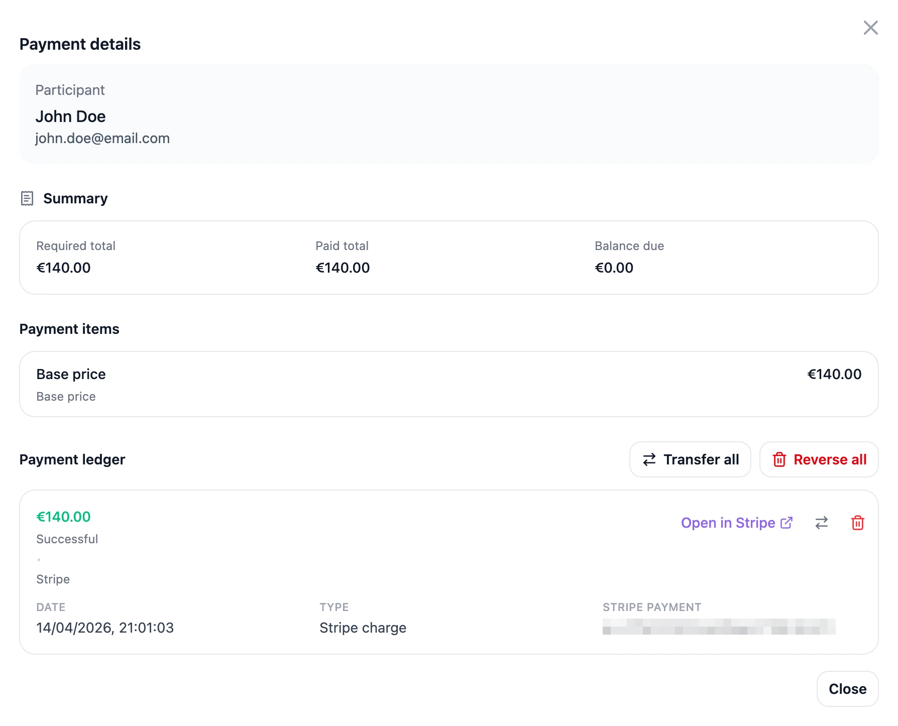 Payment Details